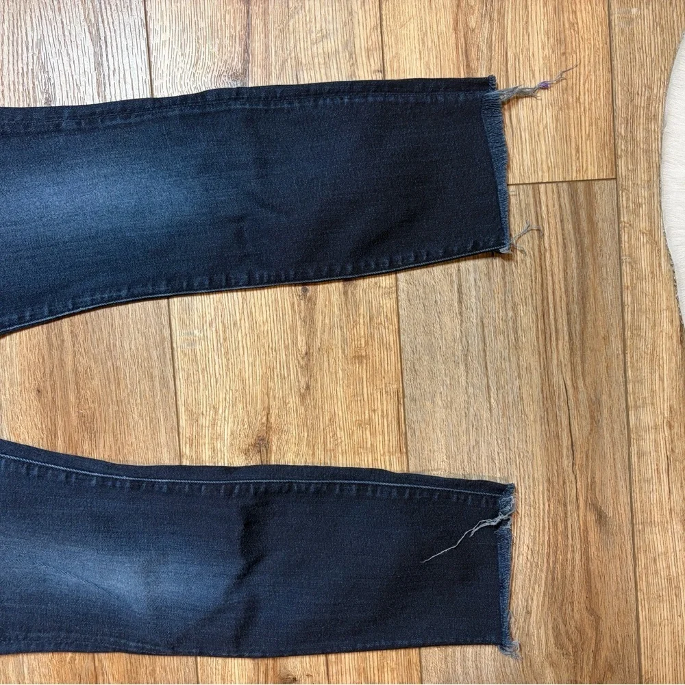 Mother high-waisted Soft Stretch Skinny jeans Looker Ankle Fray Dark-Wash - Picture 4 of 12